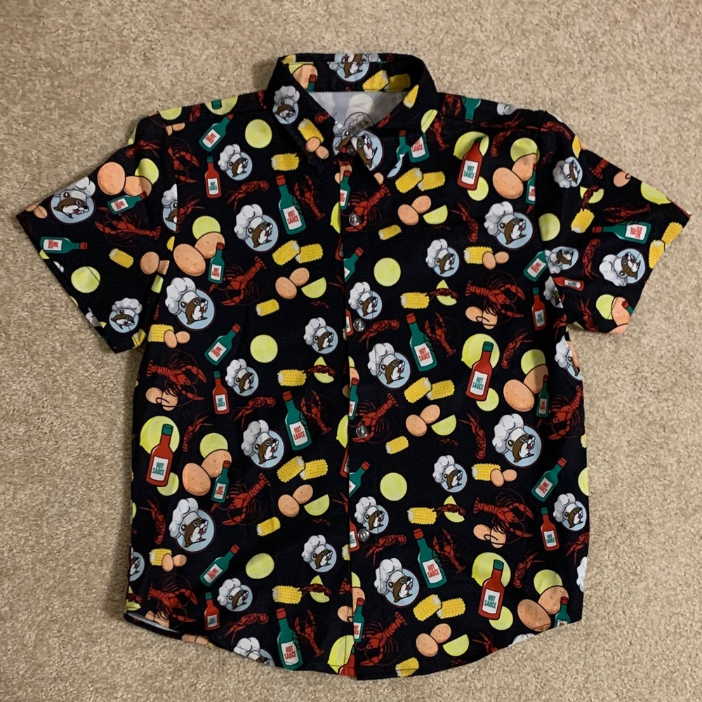 Kids Lobster Print Button Down Shirt